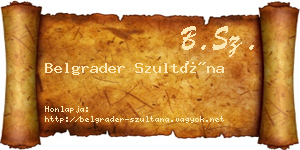 Belgrader Szultána névjegykártya